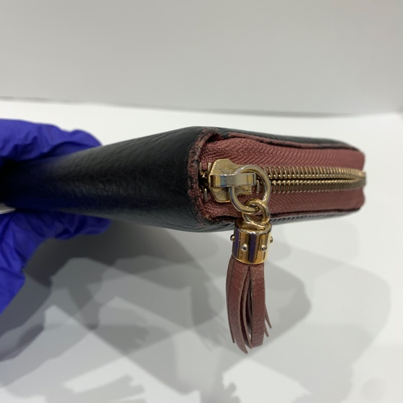 Gucci Black Soho Double G Zip Around Wallet Sku#85559 (Gently used,zip not work) - Picture 7 of 13
